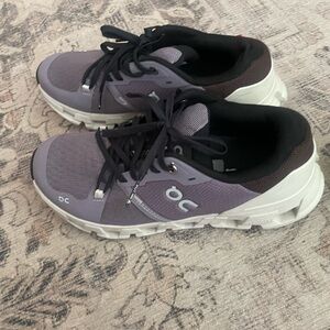 On Running Purple and Black Sneakers